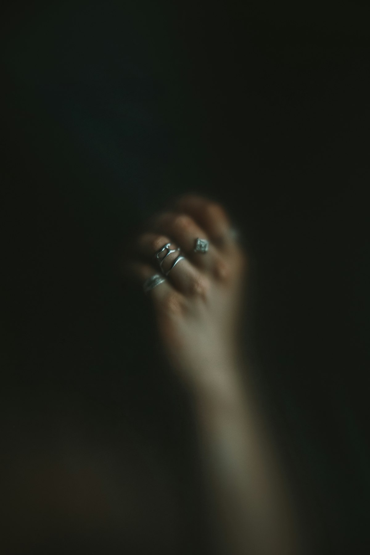 Rings photographed in the dark